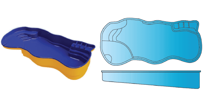 Desire freeform fiberglass pool from Composite Pools Canada