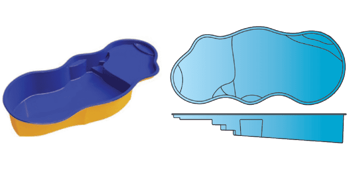 Freedom 34 freeform fiberglass pool from Composite Pools Canada