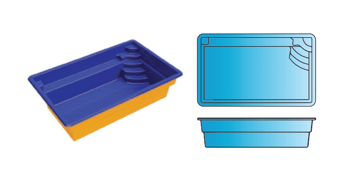 Independence rectangle fiberglass pool from Composite Pools Canada
