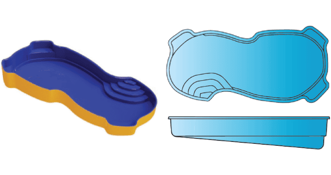 Jasper freeform fiberglass pool from Composite Pools Canada