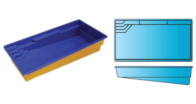 Ontario rectangle fiberglass pool from Composite Pools Canada