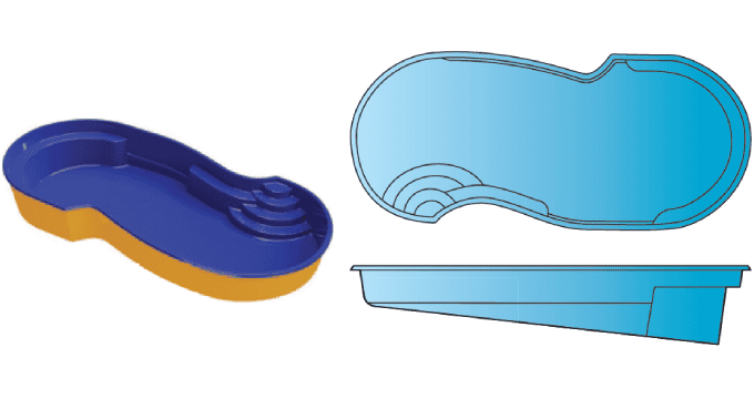 Peace freeform fiberglass pool from Composite Pools Canada