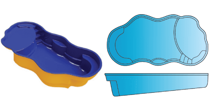 Superior freeform fiberglass pool from Composite Pools Canada