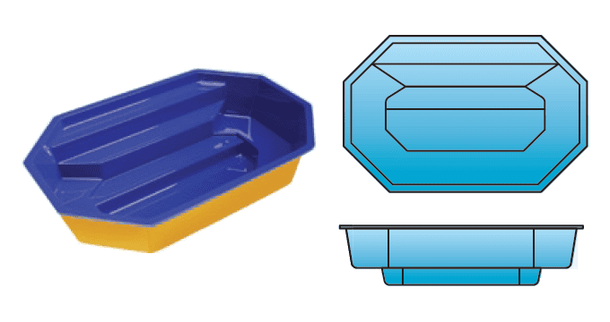 Bentley fiberglass spa from Composite Pools Canada