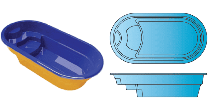 Siloam freeform fiberglass pool from Composite Pools Canada