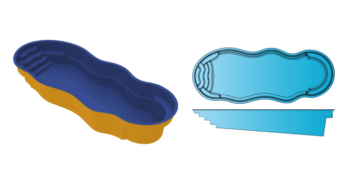 Superior freeform fiberglass pool from Composite Pools Canada