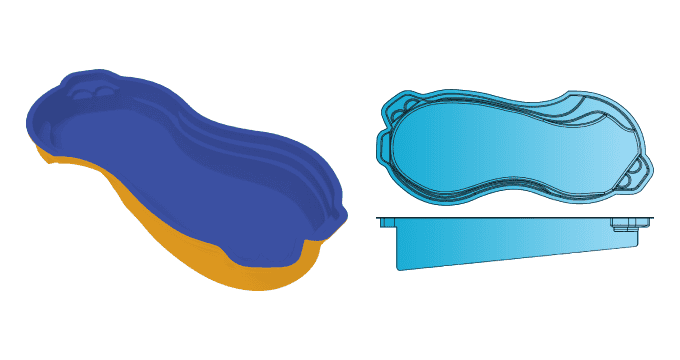 Superior freeform fiberglass pool from Composite Pools Canada