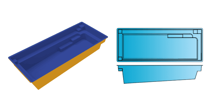 Kingston rectangle fiberglass pool from Composite Pools Canada